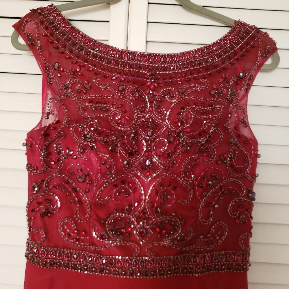 Ed Young Red Jeweled Dress